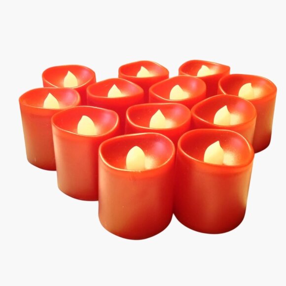 Flameless Red Votive Candles Lot 11 - Picture 8 of 14
